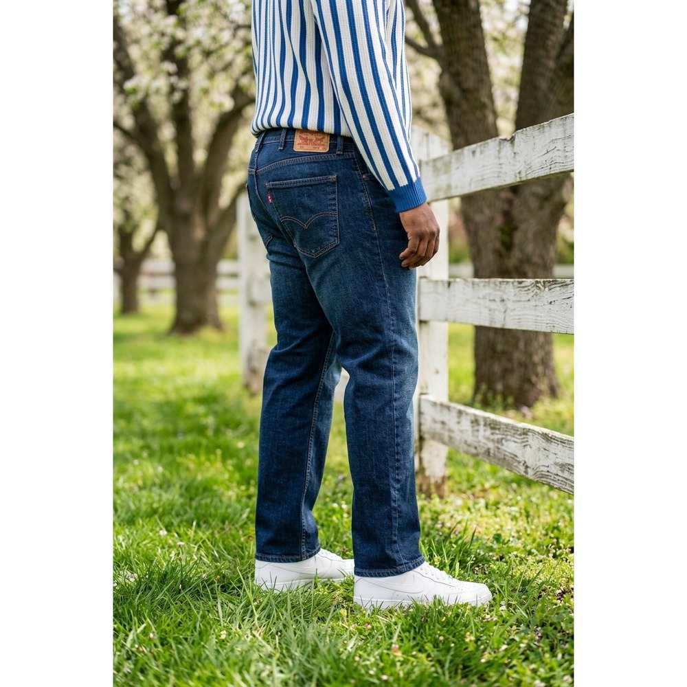 Levis 569 Loose Straight Leg Jeans Mens 40x30 Dark Wash Blue Denim 00569-0132